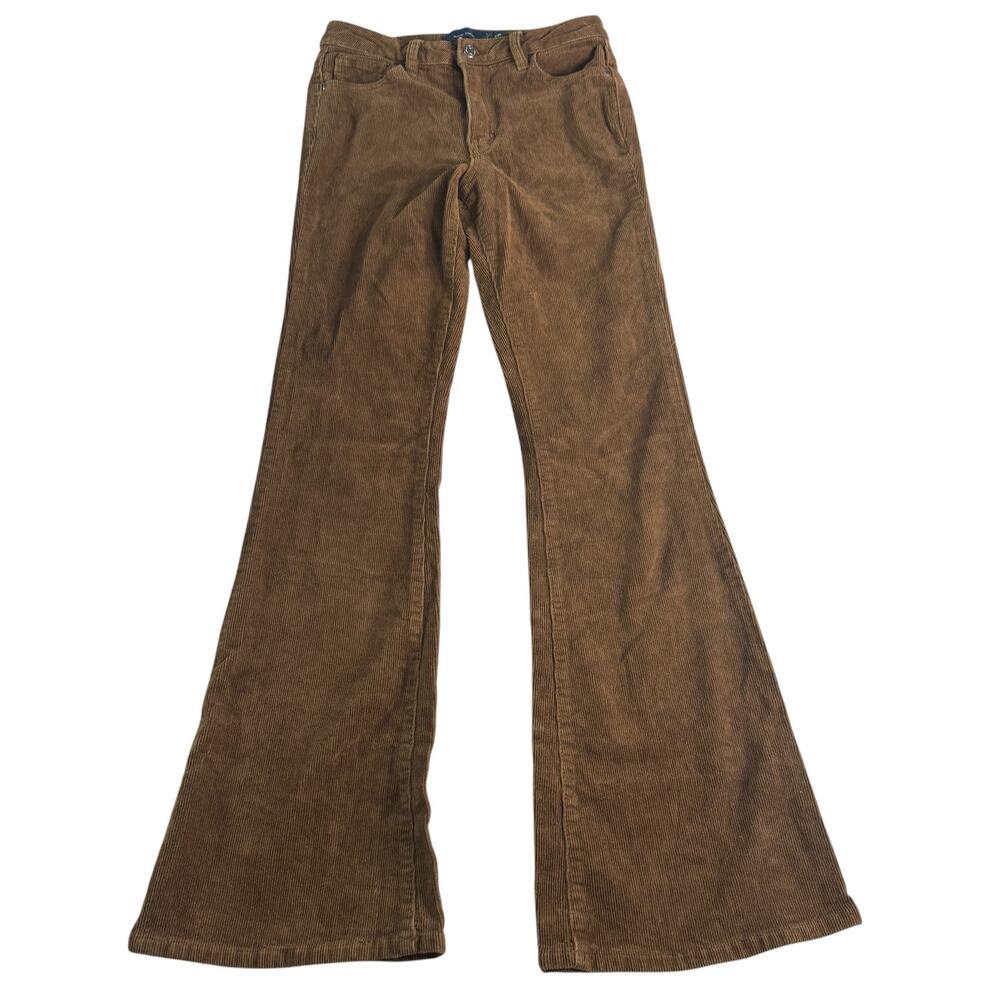 Indigo Rising Brown Corduroy Pants Womens 3/26 Flare Bootcut Stretch Y2K
